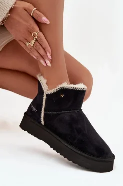 Damskie Wrangler Śniegowce Damskie Na Platformie 20253093.25Y Czarne