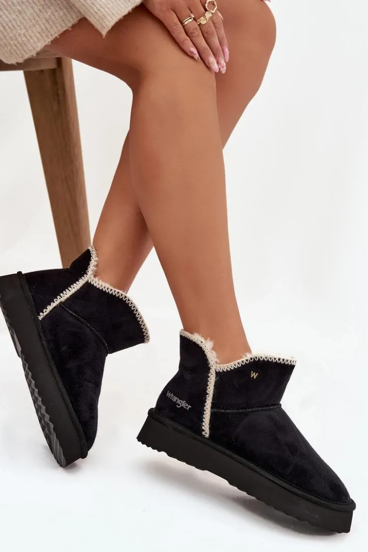 Damskie Wrangler Śniegowce Damskie Na Platformie 20253093.25Y Czarne