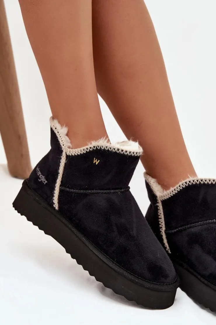 Damskie Wrangler Śniegowce Damskie Na Platformie 20253093.25Y Czarne