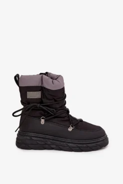 Lee Cooper Śniegowce Damskie*Śniegowce Damskie Na Zamek LCJ-25-44-3930 Czarne Czarny