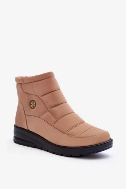 Evento Śniegowce Damskie*Śniegowce Damskie Ocieplane Beżowe Helis Beżowy