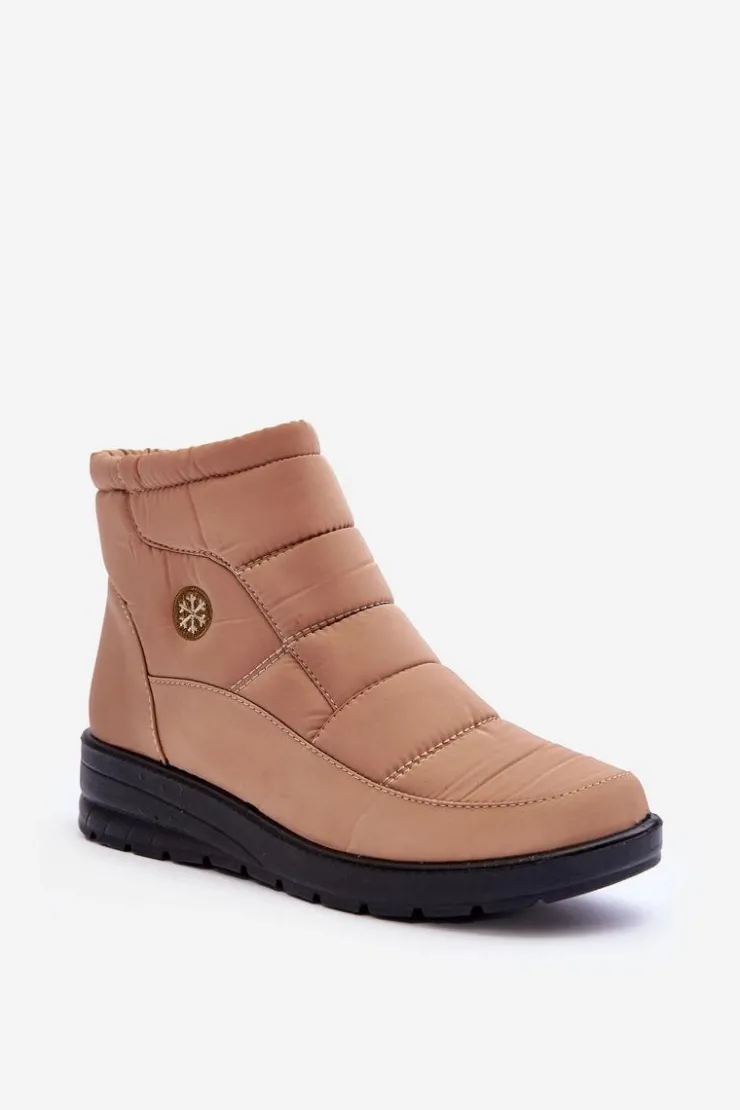 Evento Śniegowce Damskie*Śniegowce Damskie Ocieplane Beżowe Helis Beżowy