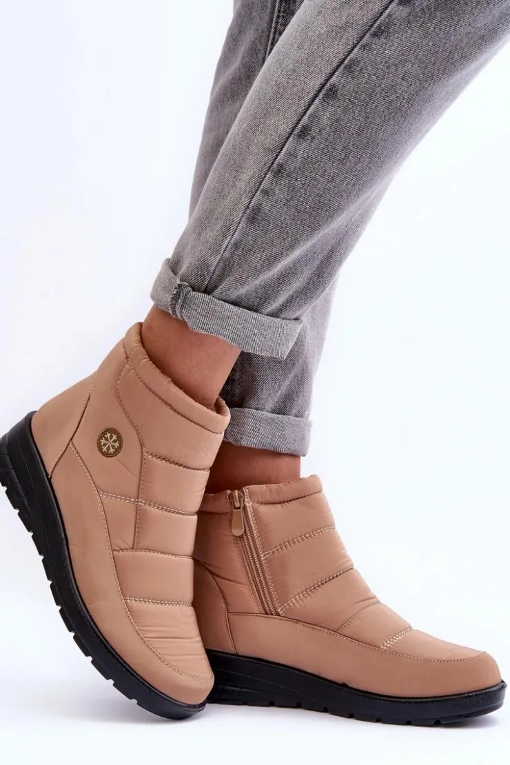 Evento Śniegowce Damskie*Śniegowce Damskie Ocieplane Beżowe Helis Beżowy