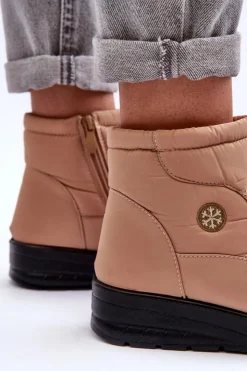 Evento Śniegowce Damskie*Śniegowce Damskie Ocieplane Beżowe Helis Beżowy