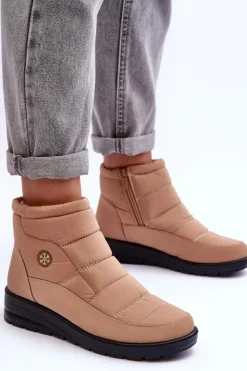 Evento Śniegowce Damskie*Śniegowce Damskie Ocieplane Beżowe Helis Beżowy