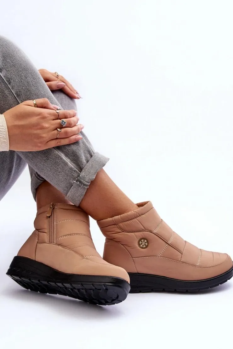 Evento Śniegowce Damskie*Śniegowce Damskie Ocieplane Beżowe Helis Beżowy