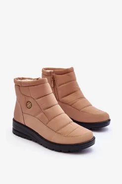 Evento Śniegowce Damskie*Śniegowce Damskie Ocieplane Beżowe Helis Beżowy