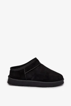 Boto Śniegowce Damskie*Śniegowce Damskie Ocieplane Futerkiem Czarne Serenne Czarny