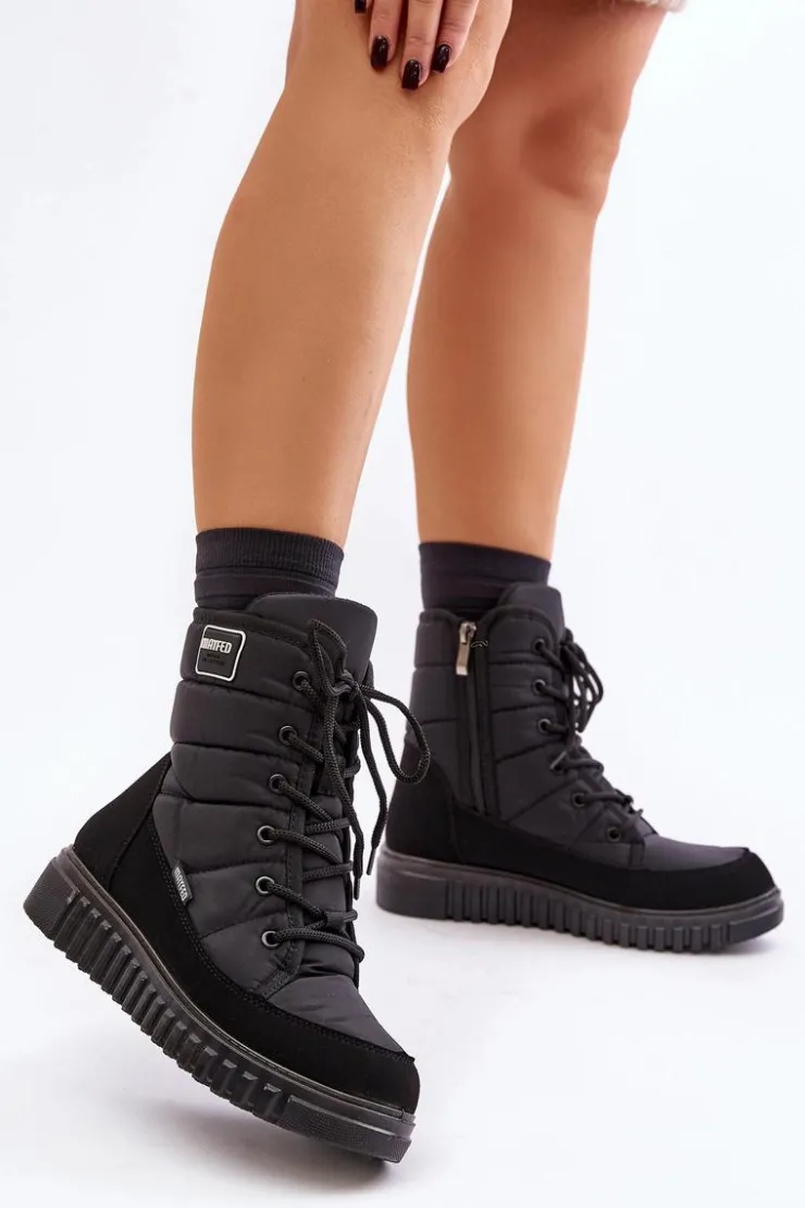 Hot Boto Śniegowce Damskie Progress PROGJ-24-157 Czarne