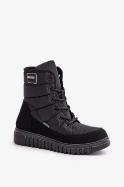 Hot Boto Śniegowce Damskie Progress PROGJ-24-157 Czarne