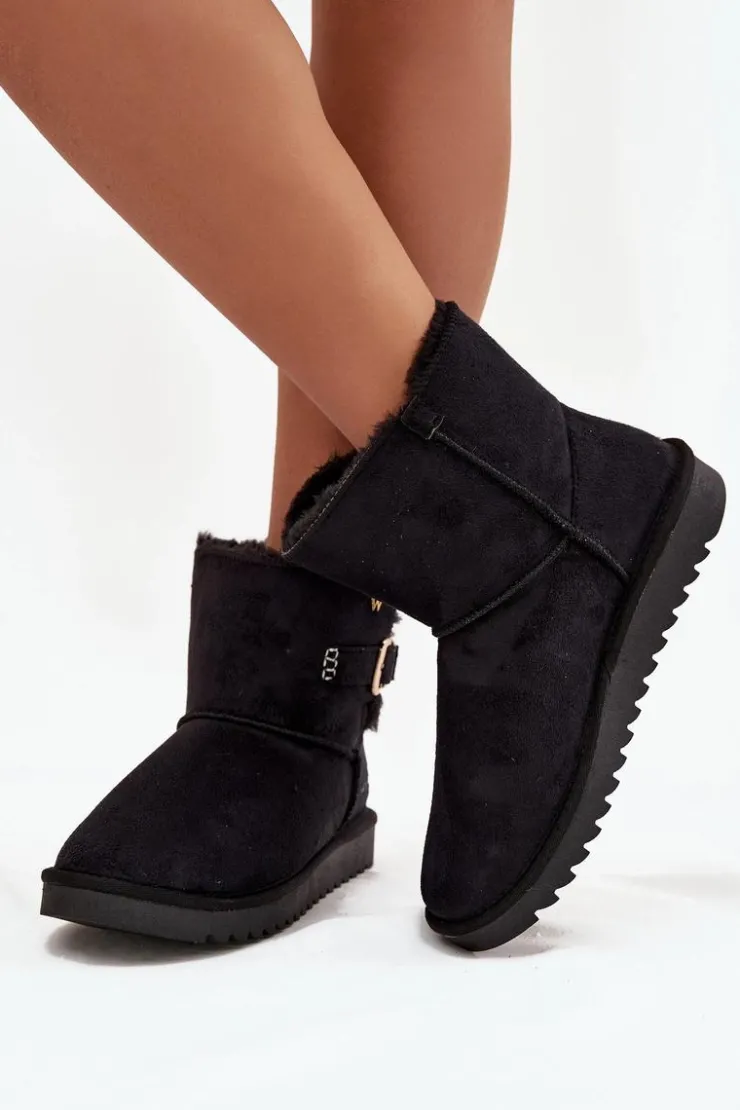 New Wrangler Śniegowce Damskie Z Klamrą 20253091.25Y Czarne Czarny