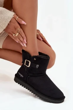 New Wrangler Śniegowce Damskie Z Klamrą 20253091.25Y Czarne Czarny