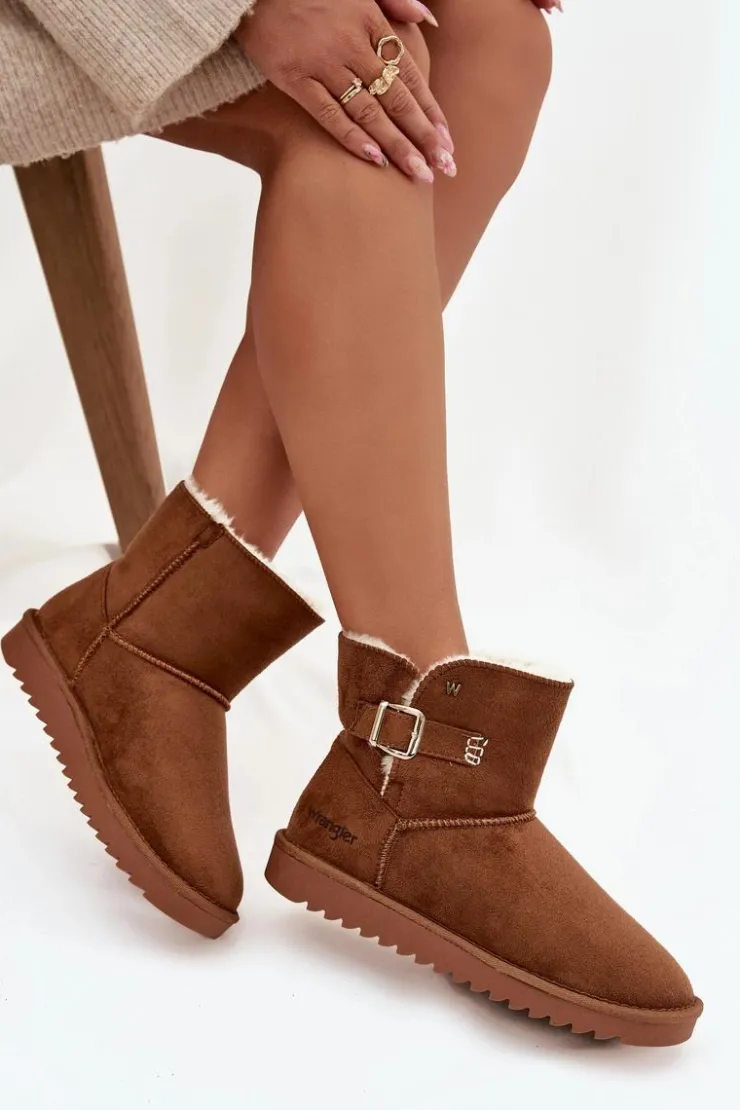 Wrangler Śniegowce Damskie*Śniegowce Damskie Z Klamrą 20253091.37B Camel Brązowy