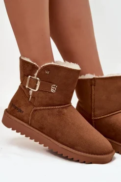 Wrangler Śniegowce Damskie*Śniegowce Damskie Z Klamrą 20253091.37B Camel Brązowy