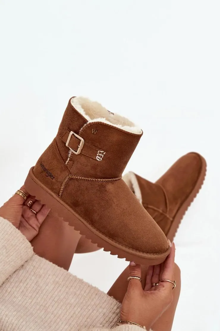 Wrangler Śniegowce Damskie*Śniegowce Damskie Z Klamrą 20253091.37B Camel Brązowy