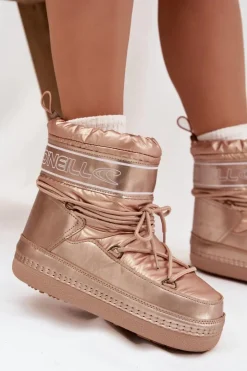 Damskie O'Neill Śniegowce Damskie Z Wiązaniem LISA WOMEN HIGH 90253012.99U Złote