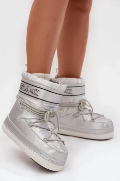 Clearance O'Neill Śniegowce Damskie Z Wiązaniem LISA WOMEN HIGH 90253012.99S Srebrne Srebrny