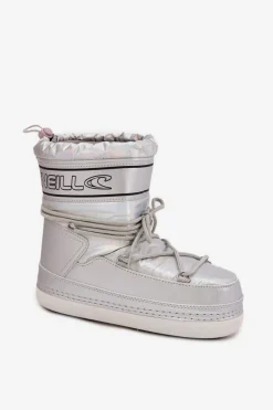 Clearance O'Neill Śniegowce Damskie Z Wiązaniem LISA WOMEN HIGH 90253012.99S Srebrne Srebrny