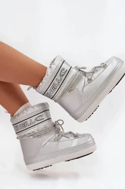 Clearance O'Neill Śniegowce Damskie Z Wiązaniem LISA WOMEN HIGH 90253012.99S Srebrne Srebrny