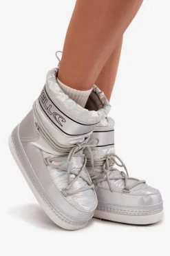 Clearance O'Neill Śniegowce Damskie Z Wiązaniem LISA WOMEN HIGH 90253012.99S Srebrne Srebrny