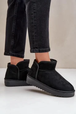 D.Franklin Śniegowce Damskie*Śniegowce Na Platformie Damskie DFSH370010 Czarne Czarny