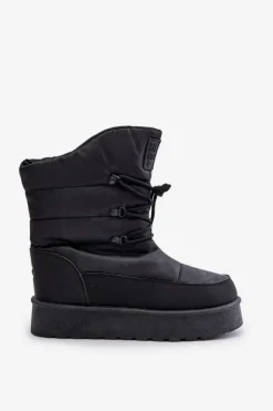 Big Star Shoes Śniegowce Damskie*Śniegowce Na Platformie Na Zamek Big Star OO274884 Czarne Czarny