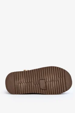 Boto Śniegowce Damskie*Śniegowce Na Platformie Ze Wzorem Ciemnozielone Udra Zielony