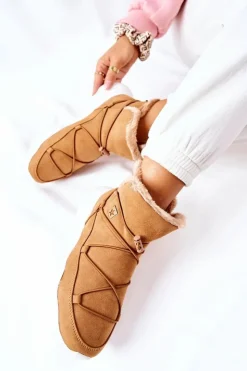 Big Star Shoes Śniegowce Damskie*Śniegowce Ocieplane Big Star II274266 Camel