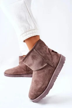 Evento Śniegowce Damskie*Śniegowce Ocieplane Futerkiem Brązowe Vicandi