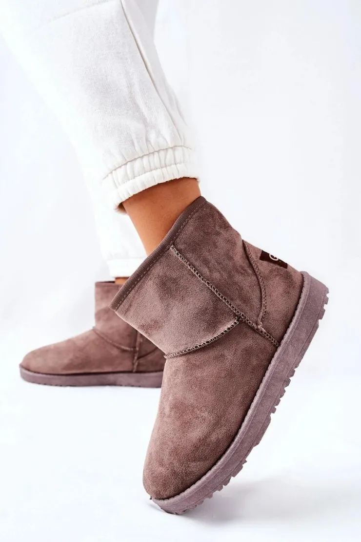 Evento Śniegowce Damskie*Śniegowce Ocieplane Futerkiem Brązowe Vicandi