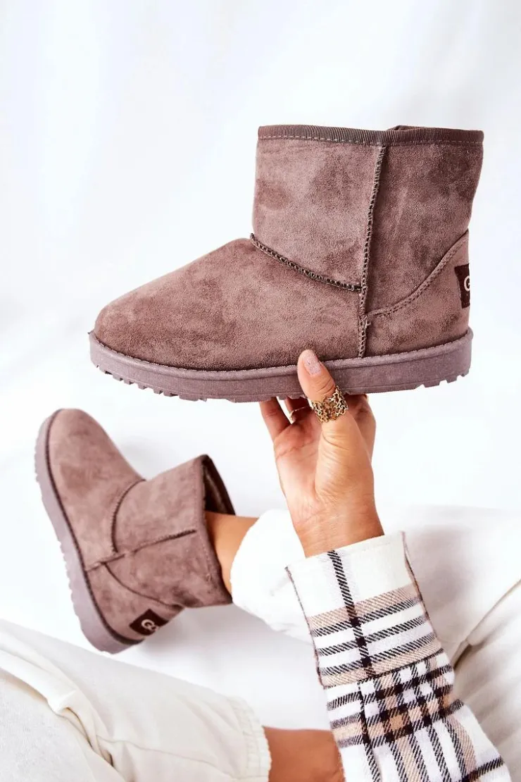 Evento Śniegowce Damskie*Śniegowce Ocieplane Futerkiem Brązowe Vicandi