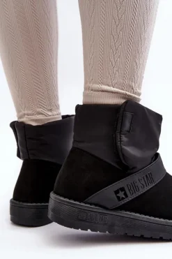 Damskie Big Star Shoes Śniegowce Ocieplane Na Platformie Czarne Big Star MM274151