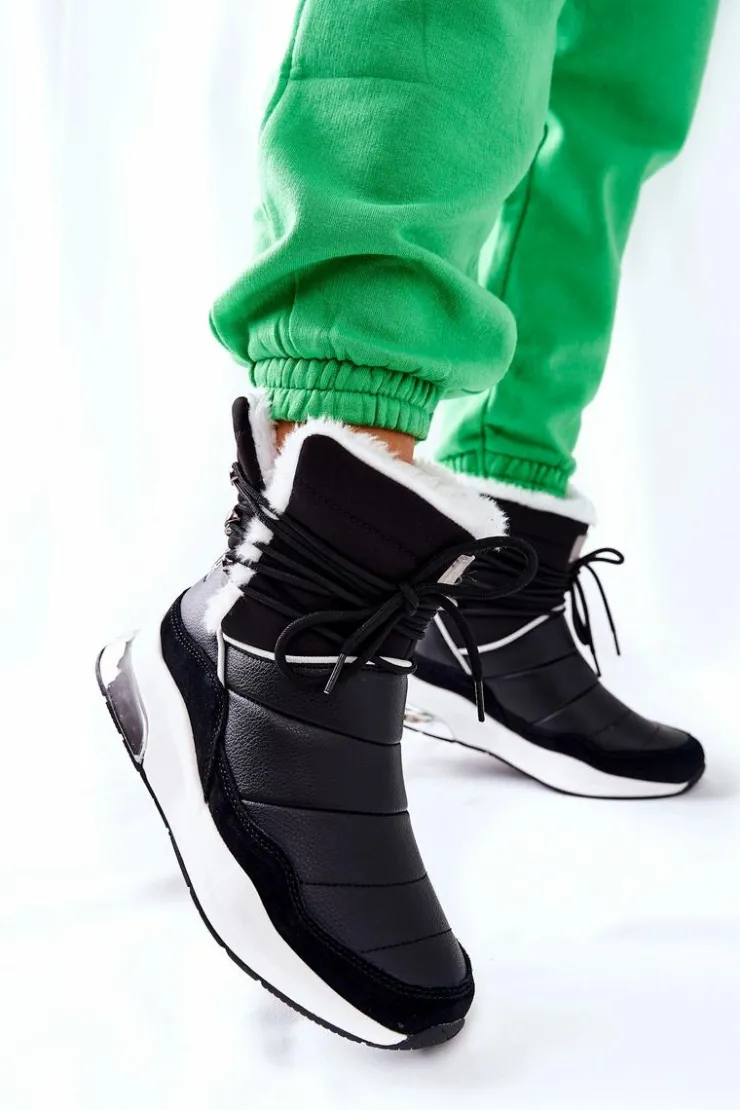 Clearance Big Star Shoes Śniegowce Wiązane Big Star II274279 Czarne