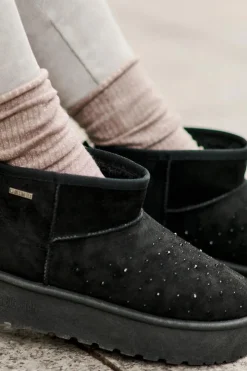 Damskie Big Star Shoes Śniegowce Ze Zdobieniem Na Platformie Big Star OO274A105 Czarne