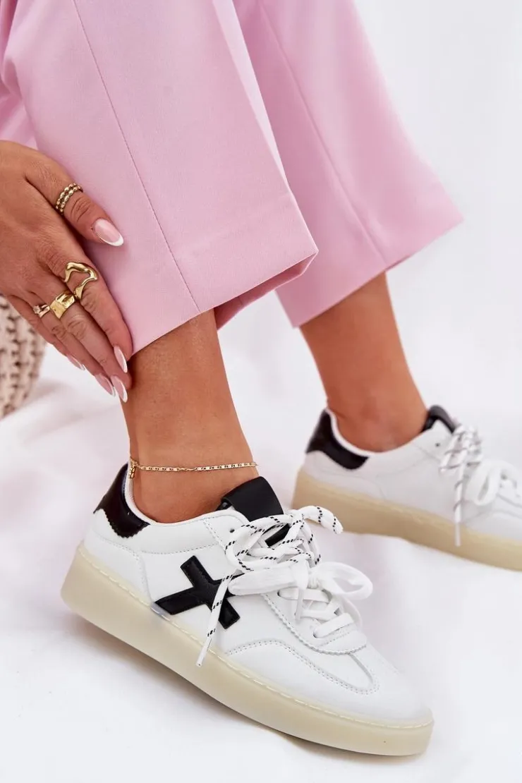 Clearance Boto Niskie Buty Sportowe Damskie Białe Zelevelis Biały