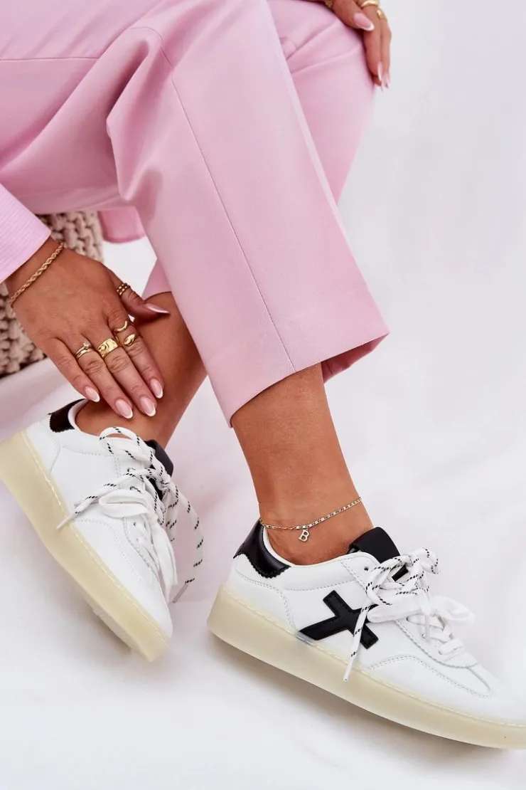 Clearance Boto Niskie Buty Sportowe Damskie Białe Zelevelis Biały