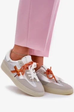 Damskie Boto Niskie Buty Sportowe Damskie Srebrne Zelevelis