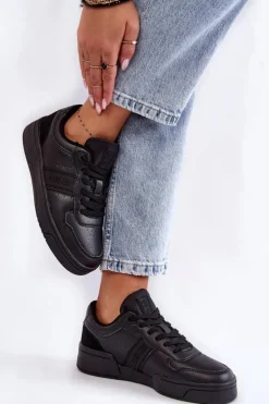 Damskie Big Star Shoes Niskie Buty Sportowe Memory Foam System Big Star KK274258 Czarne