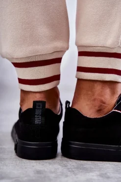 Big Star Shoes Trampki Damskie Big Star|Trampki Damskie Niskie*Niskie Damskie Materiałowe Trampki Big Star KK274004 Czarne Czarny