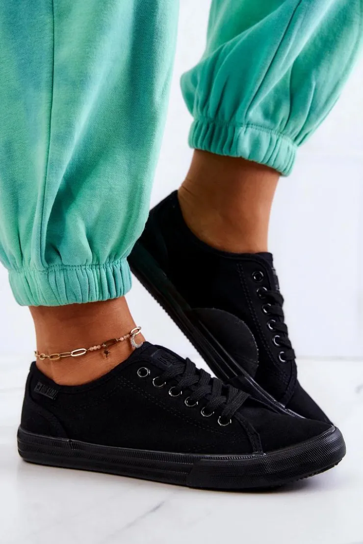 Damskie Big Star Shoes Niskie Damskie Tenisówki Big Star JJ274066 Czarne