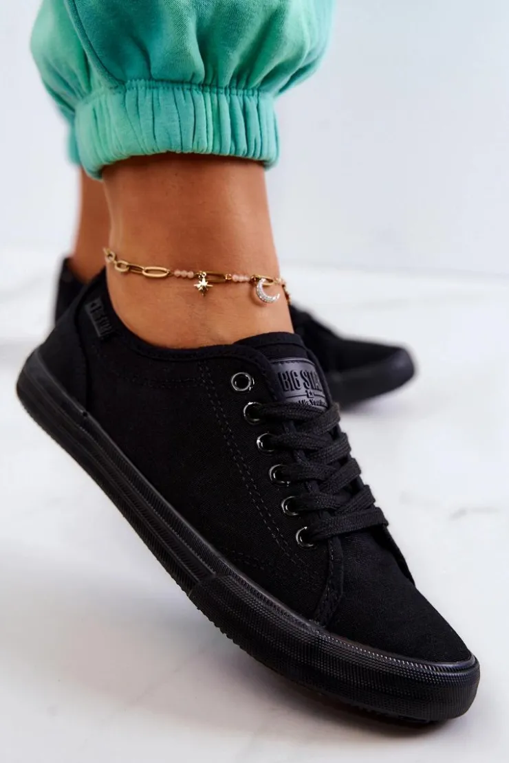 Damskie Big Star Shoes Niskie Damskie Tenisówki Big Star JJ274066 Czarne