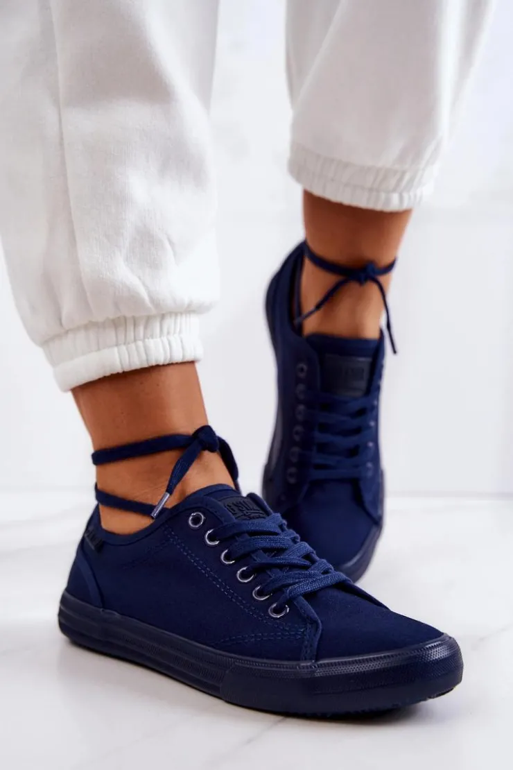 Damskie Big Star Shoes Niskie Damskie Tenisówki Big Star JJ274067 Granatowe