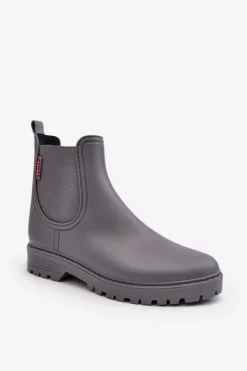 New Boto Niskie Kalosze Damskie Szare Birella