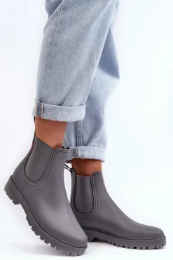 New Boto Niskie Kalosze Damskie Szare Birella