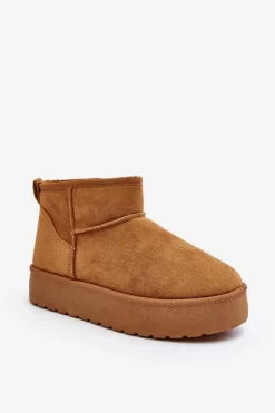 Damskie Boto Niskie Śniegowce Damskie Na Platformie Camel Kallins