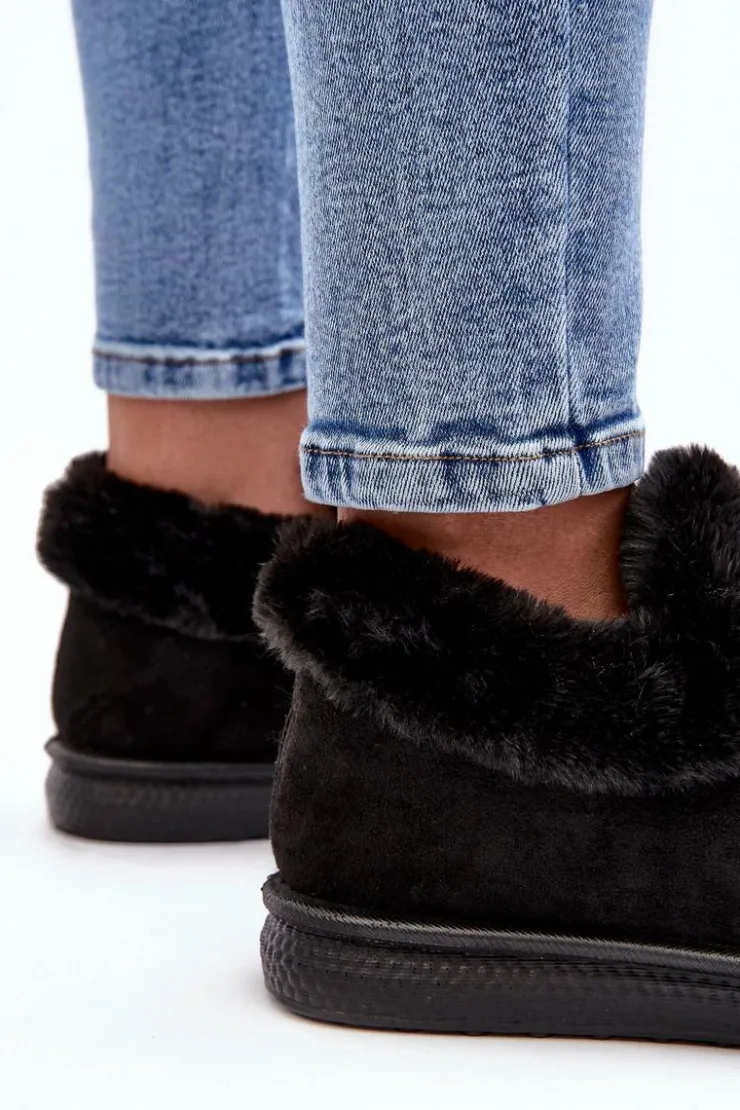 Evento Śniegowce Damskie*Niskie Śniegowce Damskie Z Futerkiem Czarne Pilani