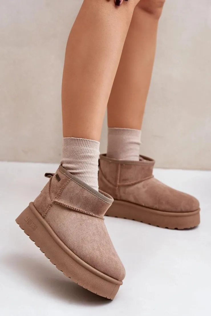 Hot Big Star Shoes Niskie Śniegowce Na Platformie Big Star OO274A100 Beżowe Beżowy