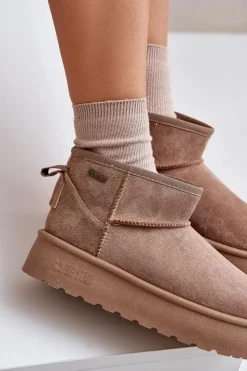 Hot Big Star Shoes Niskie Śniegowce Na Platformie Big Star OO274A100 Beżowe Beżowy