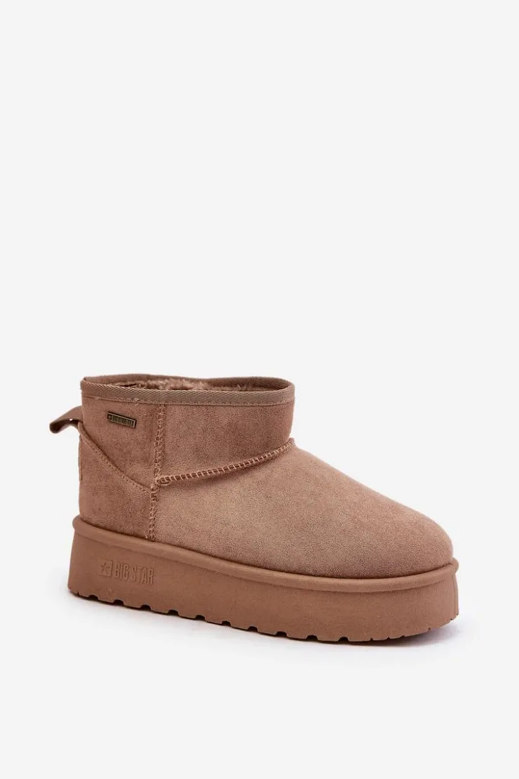 Hot Big Star Shoes Niskie Śniegowce Na Platformie Big Star OO274A100 Beżowe Beżowy