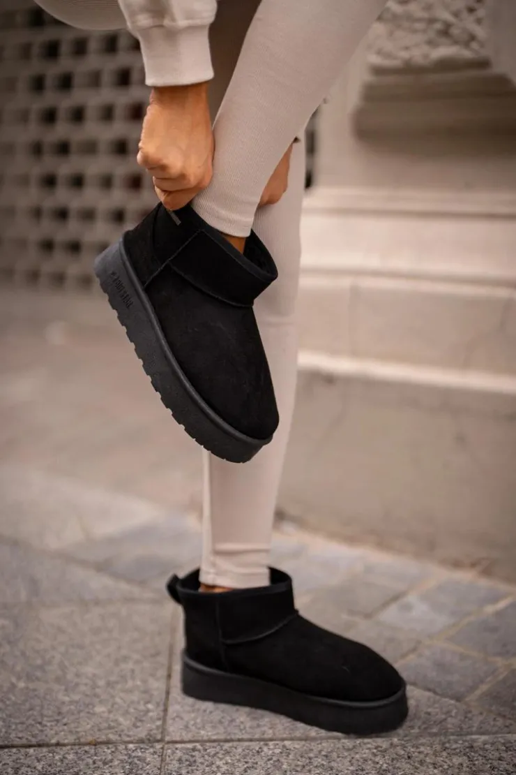 Online Big Star Shoes Niskie Śniegowce Na Platformie Big Star OO274A099 Czarne Czarny